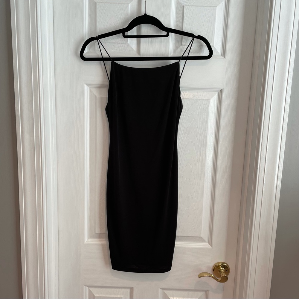 AQUA black mini dress